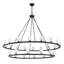 Lustre noir mat 30 lumières Rashana