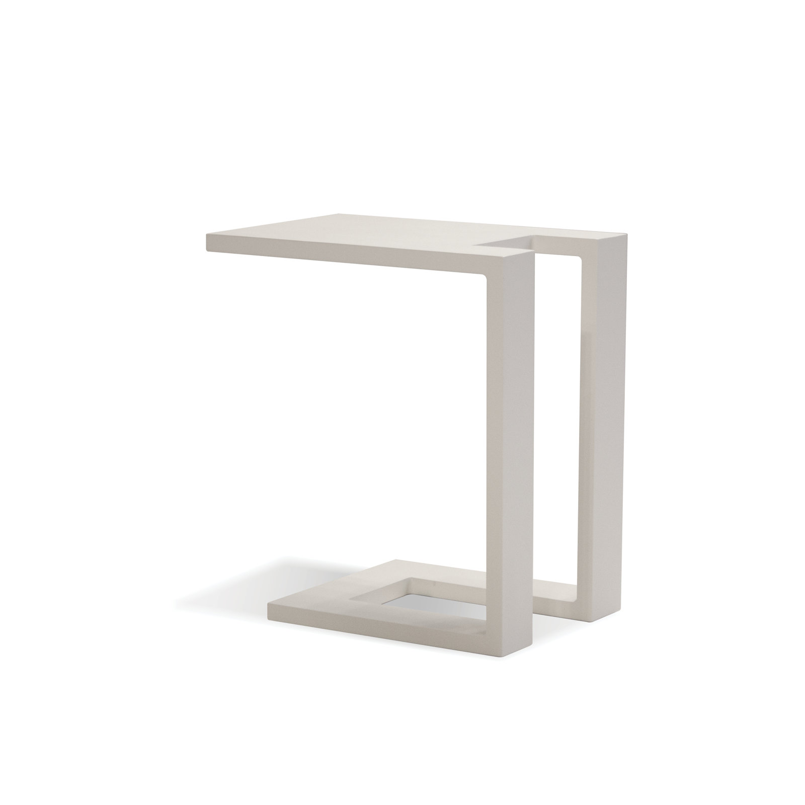 Marselia 13'' Metal Outdoor Side Table, White