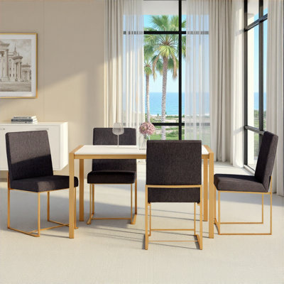 Ernestine 19.25'' H Upholstered Metal Side Chair