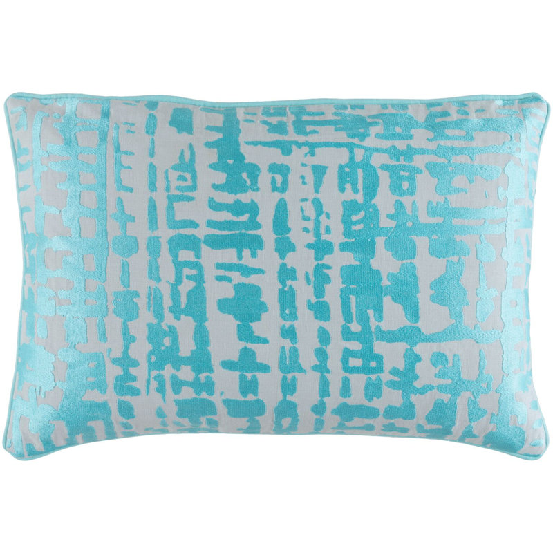 Housse et insert de coussin Mack, Aqua / gris clair