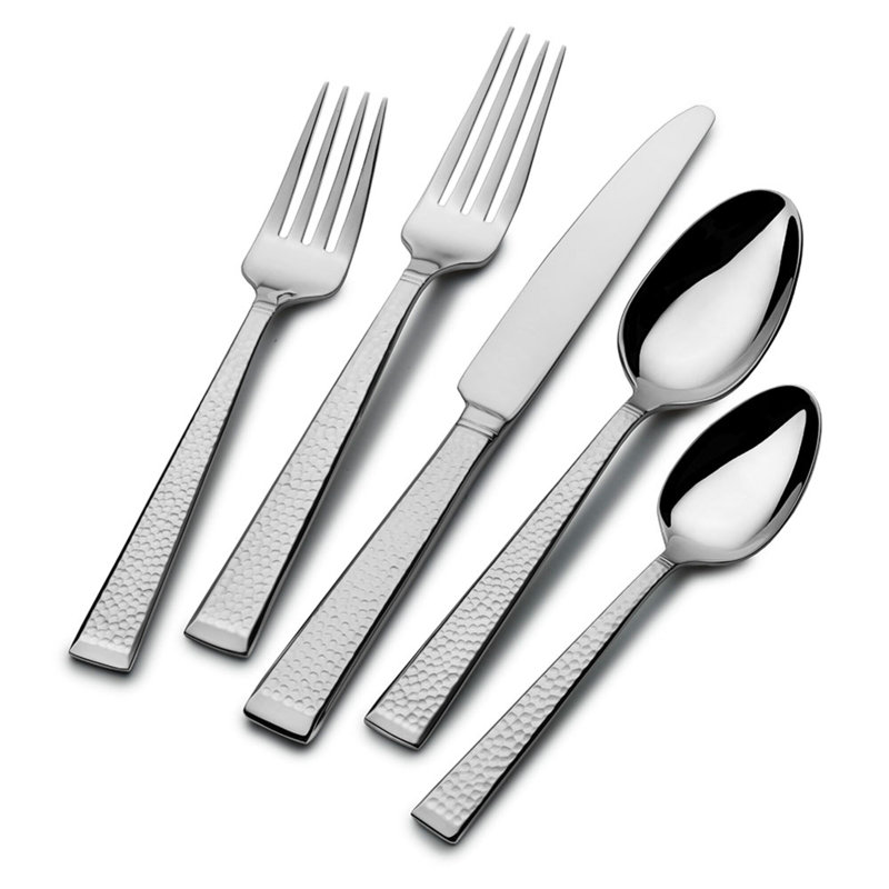 Mikasa Kyler 65-Piece 18/10 Stainless Steel Flatware Set, Service for 12