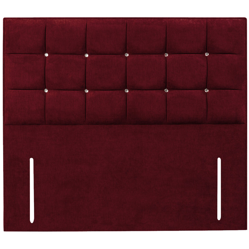 Glamour Upholstered Headboard, Single (3'), Wine -1, Velvet