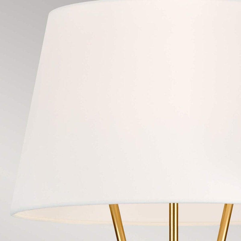 Moshannon 139cm Tripod Floor Lamp, Burnished Brass