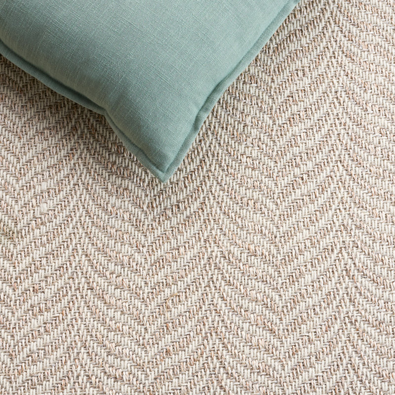 Palm Beach 330 70% Sisal; 20% Wool; 10% Latex Chevron Rug, Rectangle 5' x 8'
