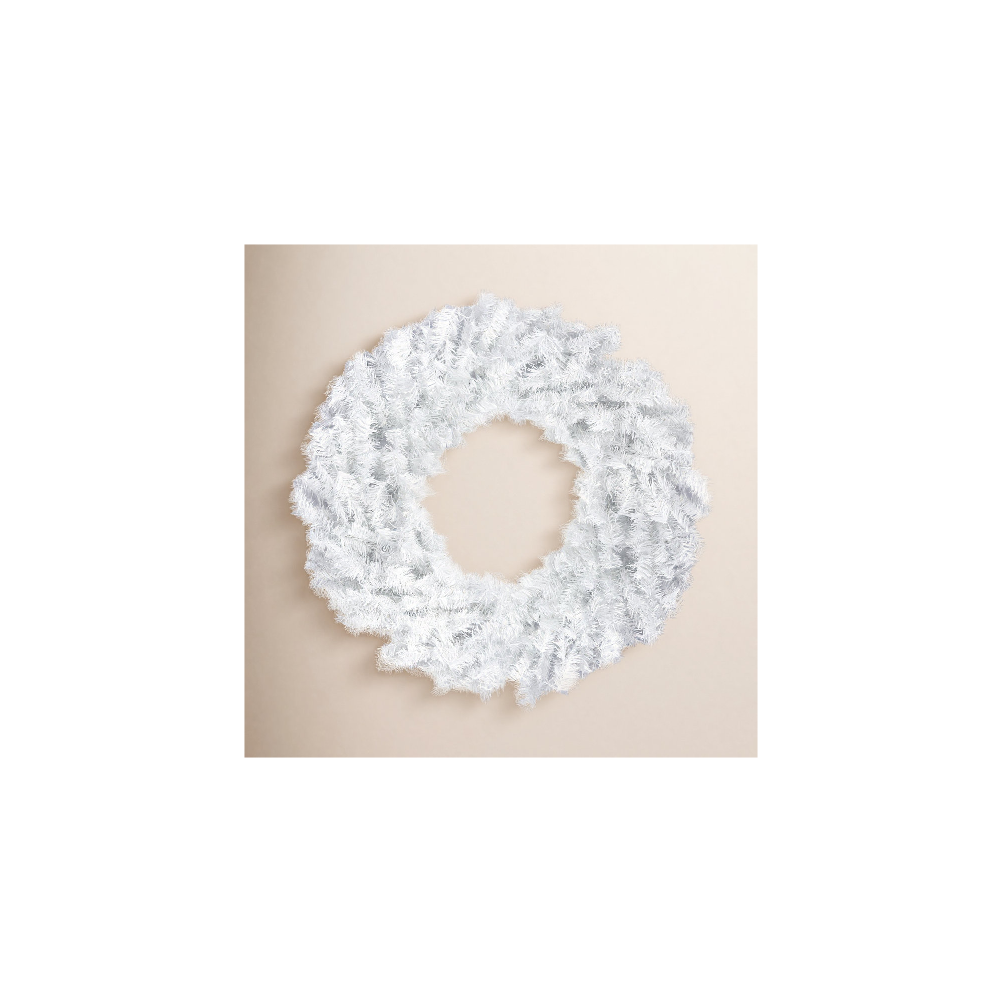 Canadian Canadian Pine Artificial Christmas Wreath, White, 30" W x 30" H x 6" D