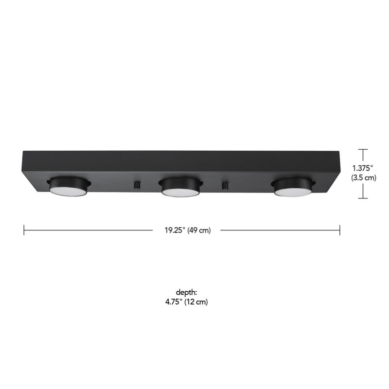 Bleecker Matte Black 19" LED Track Light Fixture