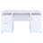 Rochelle White Computer Desk With 2 Drawers And Cabinet-1429781511