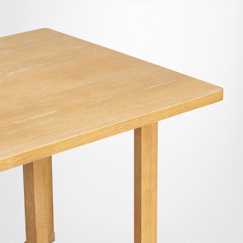 Ensemble de salle à manger 7 pièces, table rectangulaire et 6 chaises rembourrées à dossier arrondi, style scandinave, pour salle à manger et cuisine