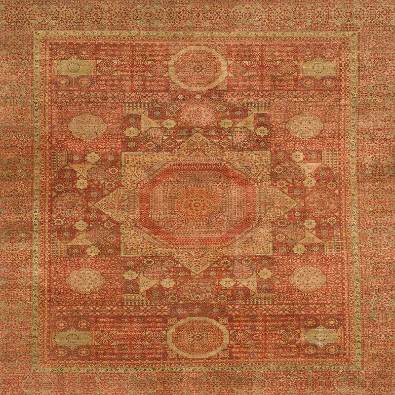 Tapis abstrait moderne 1469, Carré 8 pi