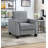 Evadnee Upholstered Rolled Arm Accent Chair Grey