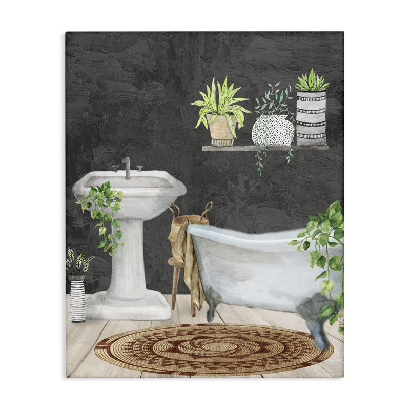 «Relaxed Greens Bath Scene», conception de Kim Allen, H 30 po x l 24 po
