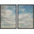 Clouds In Blue Sky Nature Landscape Framed On Canvas 2 Pieces Print-91068949-91068947