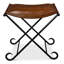 Mozambique Leather Accent Stool