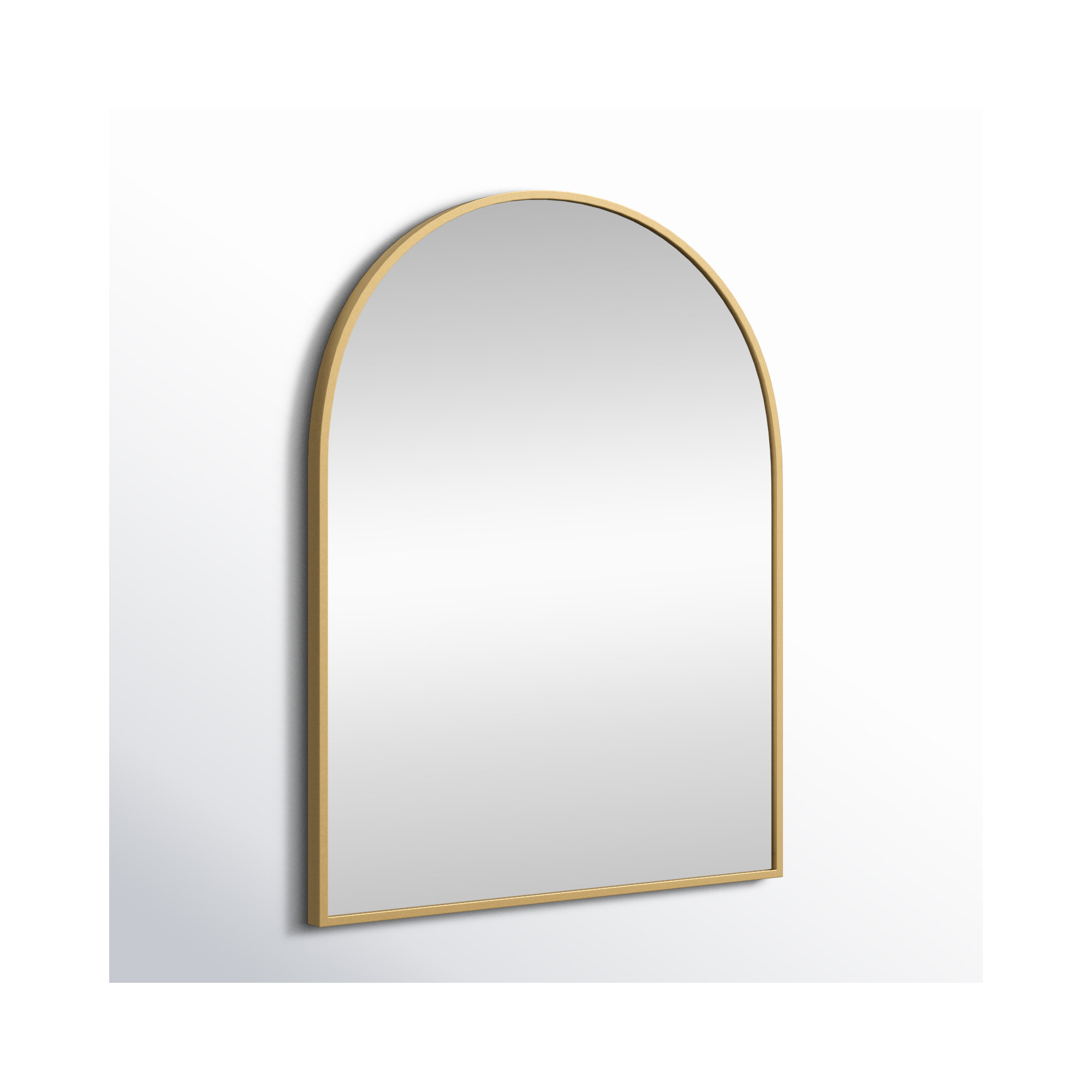 Sabine Metal Arch Wall Mirror, Brass, 30" x 24"
