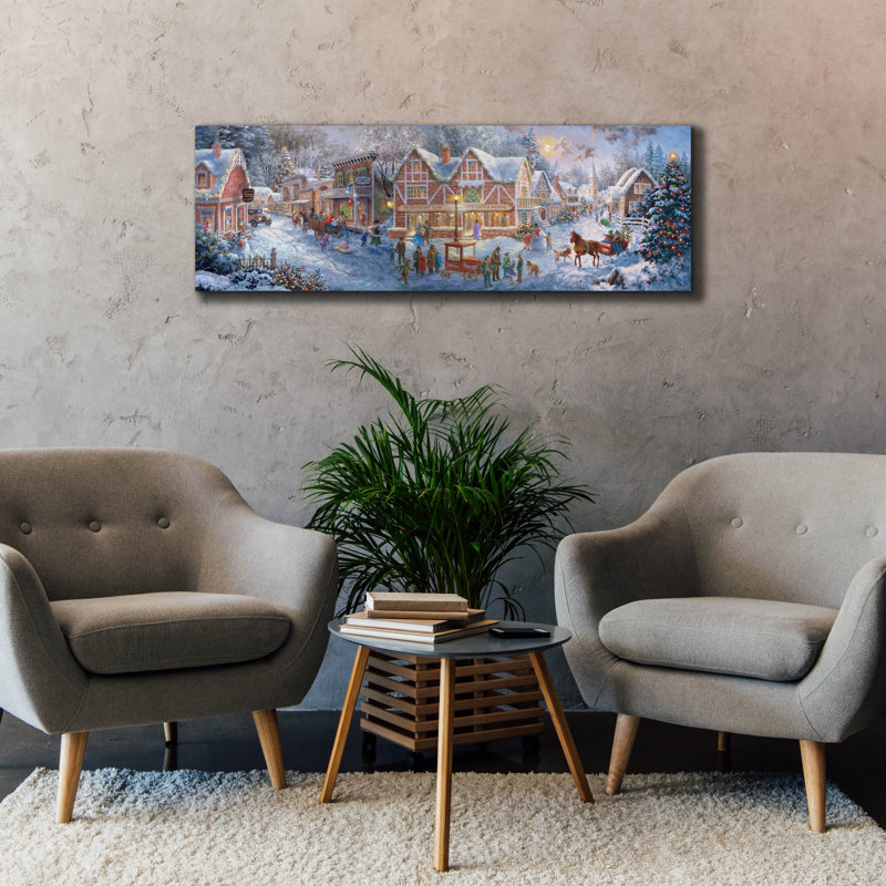  «Getting Ready For Christmas» par Nicky Boehme, art mural sur toile, 60 po x 20 po