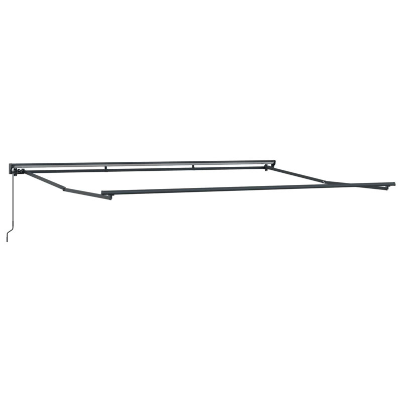 VidaXL Retractable Patio Awning, 400cm W x 350cm D, Anthracite