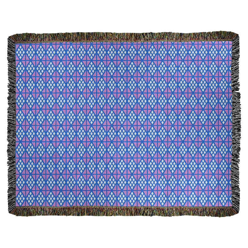 Couverture tissée Katelyn Elizabeth, l 37 po x L 52 po, Bleu / Mauve