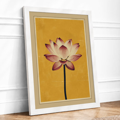 Serene Lotus Bloom Botanical - Framed Print