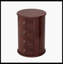 Table de bout en bois, table d'appoint ronde avec 4 tiroirs (aucun assemblage requis)
