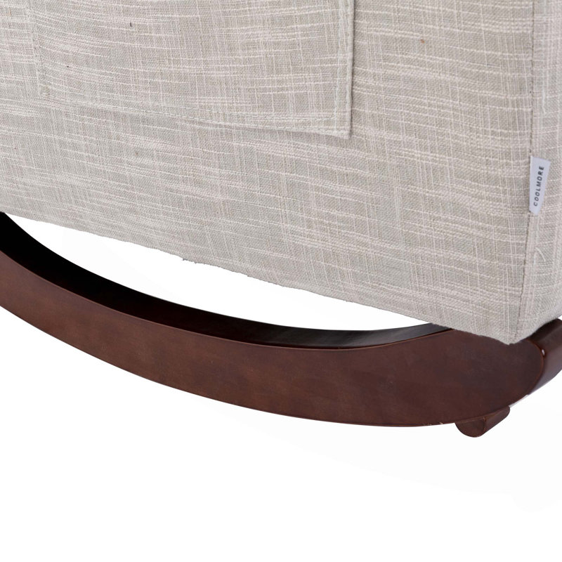 Chaise berçante confortable à haut dossier en polyester de conception moderne Essential