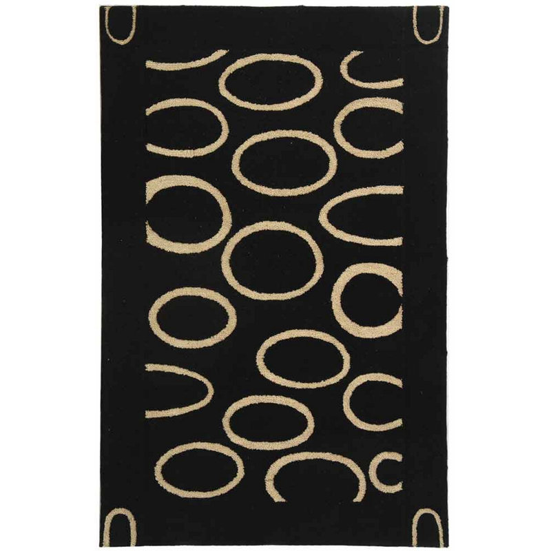 Jorie Hand Tufted Wool And Viscose Geometric Rug, Rectangle 5' x 8'