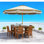 Parasol ventilé de table de patio, parasol d'extérieur, parasol de patio