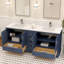 Meuble-lavabo double autoportant 72 po avec plateau en quartz blanc Maya-92871958