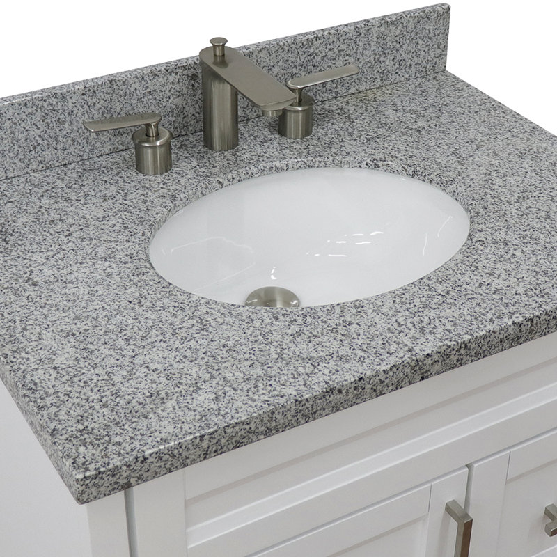 Ensemble de meuble-lavabo simple 31 po Brees, Gris, Blanc