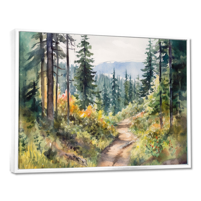 «Little Road In Mountain Landscape X - Forest», reproduction d'art sur toile, H 30 po x l 40 po x P 1,5 po