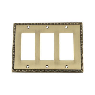 Egg and Dart 3-Gang Rocker Wall Plate