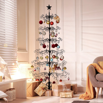 6Ft Black Iron Christmas Tree