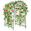 7-Cross-Tube Metal Trellis – 230 cm High, 183 x 115 cm, PE-Coated Weatherproof Plant Support for Raised Beds & Vegetable Gardens