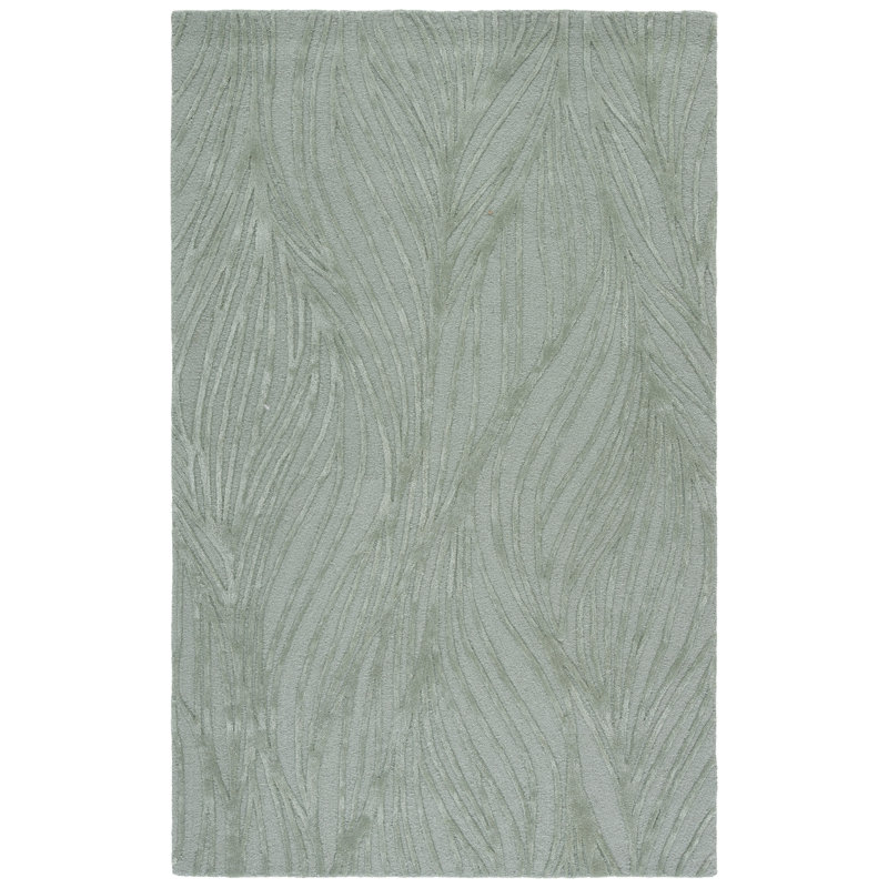 Glamour Hand Tufted Wool; Viscose; Cotton Abstract Indoor Rug, Rectangle 8' x 10'
