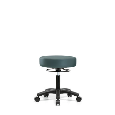 Wilder Adjustable Height Ergonomic Lab Stool with Footring Pedestal Base