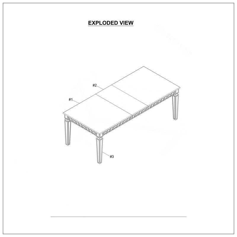 Table de salle à manger argentée W
