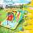 15.6' X 11' Giant Inflatable Water Slide Bounce House With Air Blower, Pool, Sprayers For Backyard Play