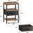 Night Stand With Charging Station, LED Nightstand For Bedroom, Bedside Tables With Adjustable Fabric Drawer, 3-Tier End Table Living Room, Small Side Table With Storage, -2093940983