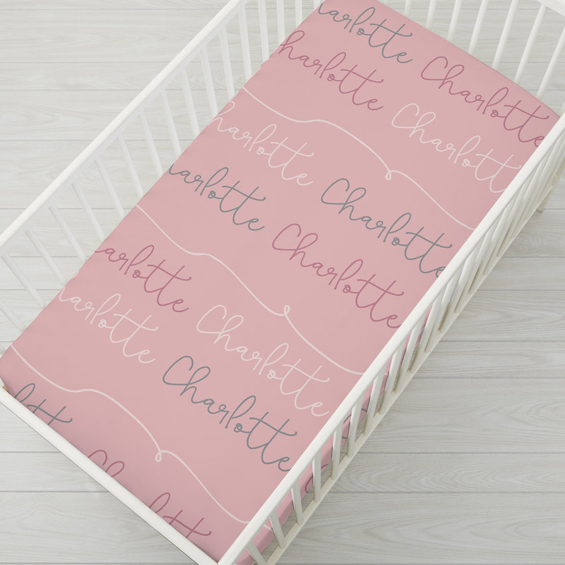 Drap-housse pour lit de bébé personnalisé Modern Girl, Oui