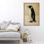 «Penguin Minimal Wildlife Profile Art», reproduction d'art sur toile encadrée très grande-120748004-120748005-120748013