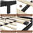 6 Inch Metal Platform Bed Frame With Wooden Headboard And Footboard, Mattress Foundation-1058912883