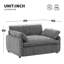 Fauteuil surdimensionné en chenille avec assise profonde-895756964