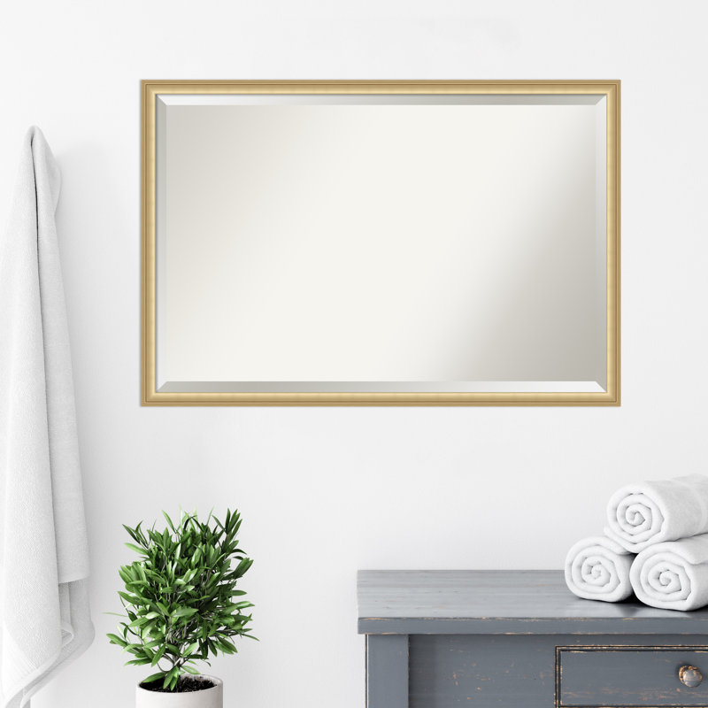Miroir mural Merima, 25,75 po x 37,75 po, Rectangle, Or