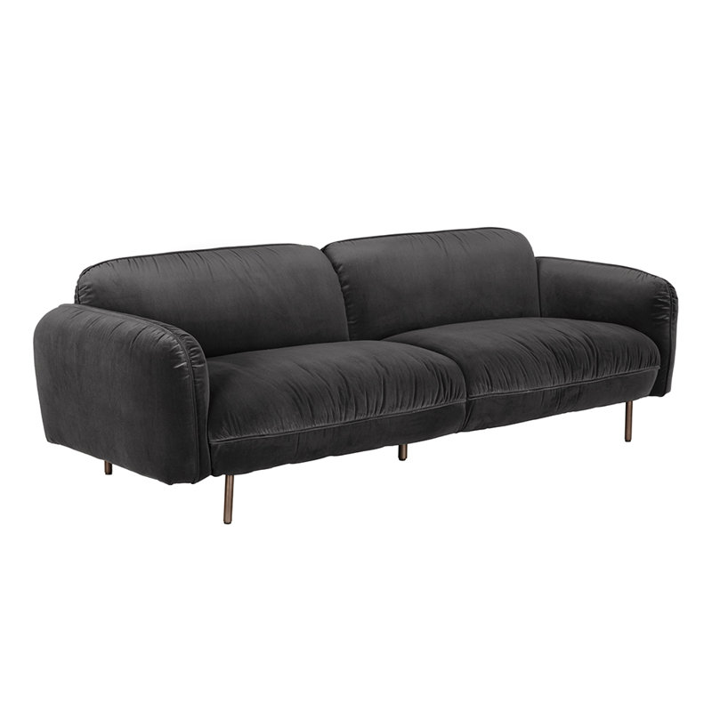 Franklin Sofa, Grey Velvet
