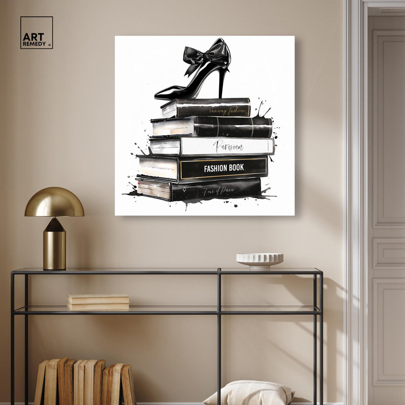 «Classic Book Stack», reproduction d'art sur toile par Art Remedy, H 30 po x l 30 po, Toile tendue