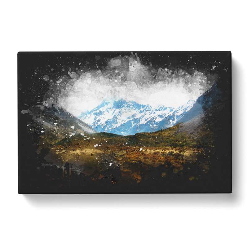 Aoraki Mount Crook New Zealand - Wrapped Canvas Painting, 35cm H x 50cm W x 3cm D