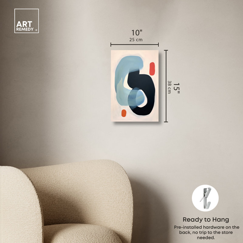 Modern Earbuds Abstract Shapes Canvas Wall Art, 10" x 15"
