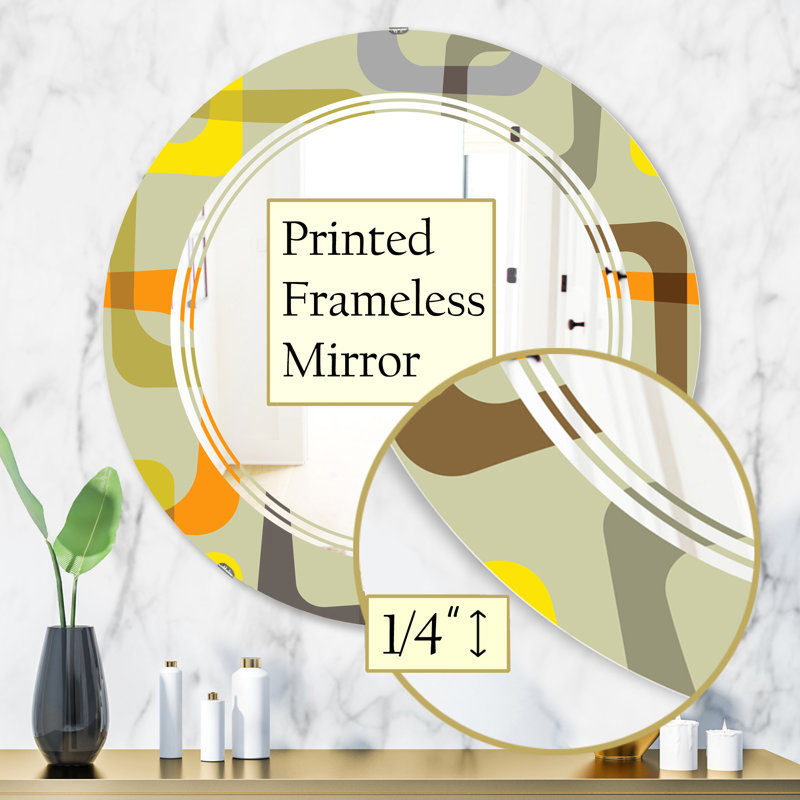 Miroir mural sans cadre moderne et contemporain Design VII Triple C, H 31,5 po x l po
