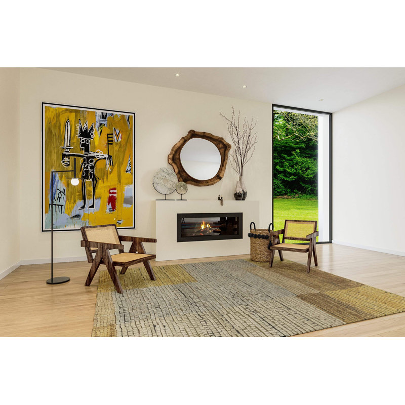 Adamento Wool Geometric Area Rug, Rectangle 2' x 3'