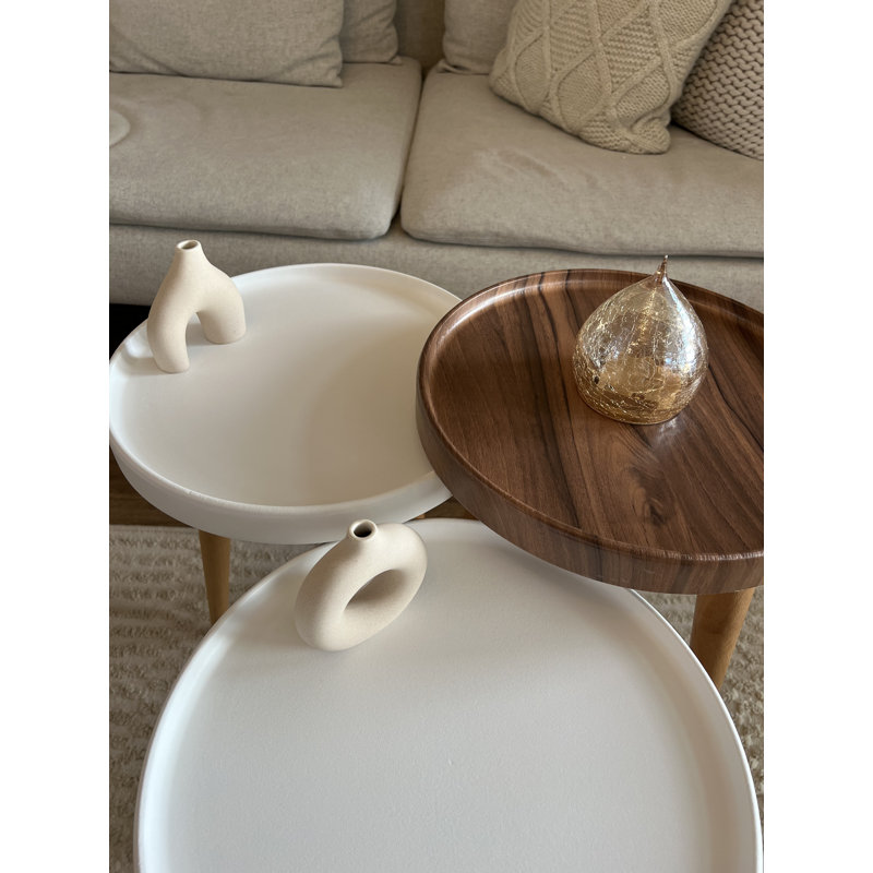 Jovita Coffee Table, White/Brown
