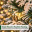Sapin de Noël pliable de 1,80 m avec lumières, sapin de Noël pliable préilluminé recouvert de neige floquée avec des lumières chaudes, sapins de Noël pliables décorés pour les fêtes et les décorations de Noël